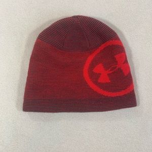 Under armour adult size beanie hat cap red